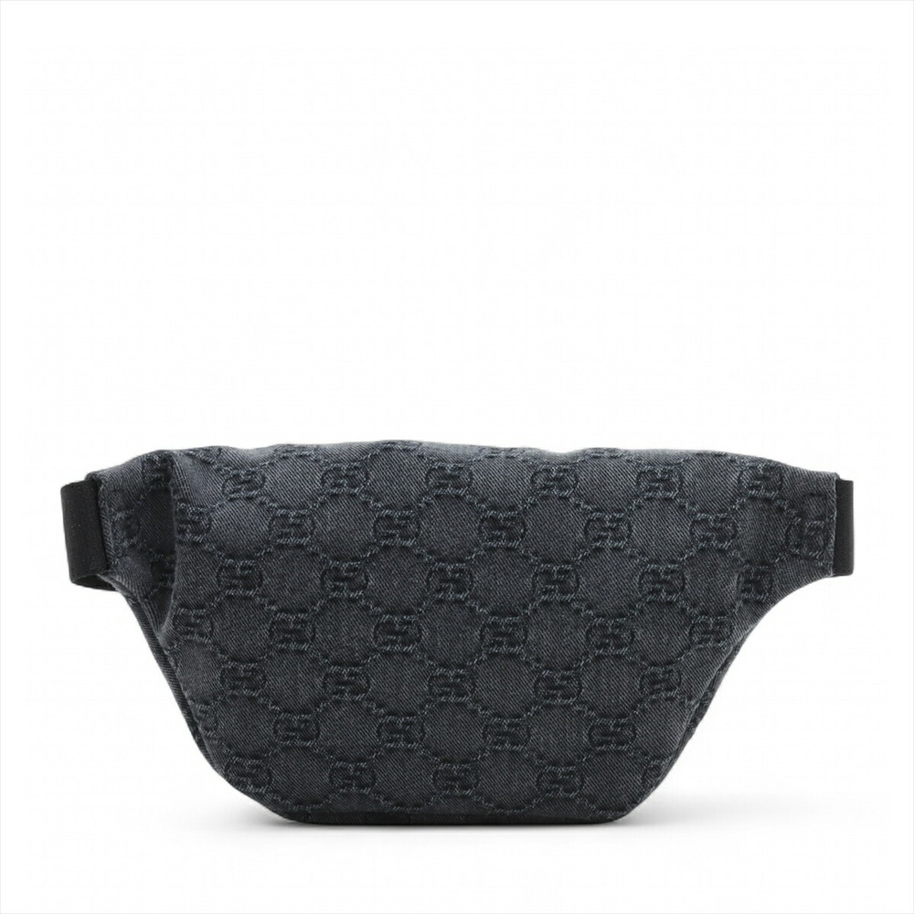 Gucci Crossbody Belt Body Black GG Denim Bag